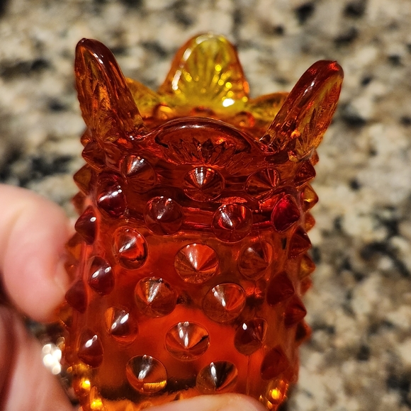 Fenton Amberina Hobnail Toothpick Holder - Picture 14 of 16
